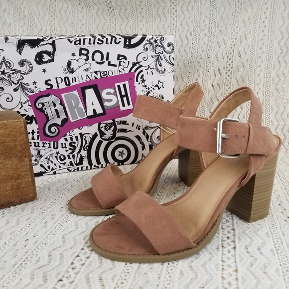 Brash Shoes - Brash Mauve Ankle Strap Heeled Sandal NWT